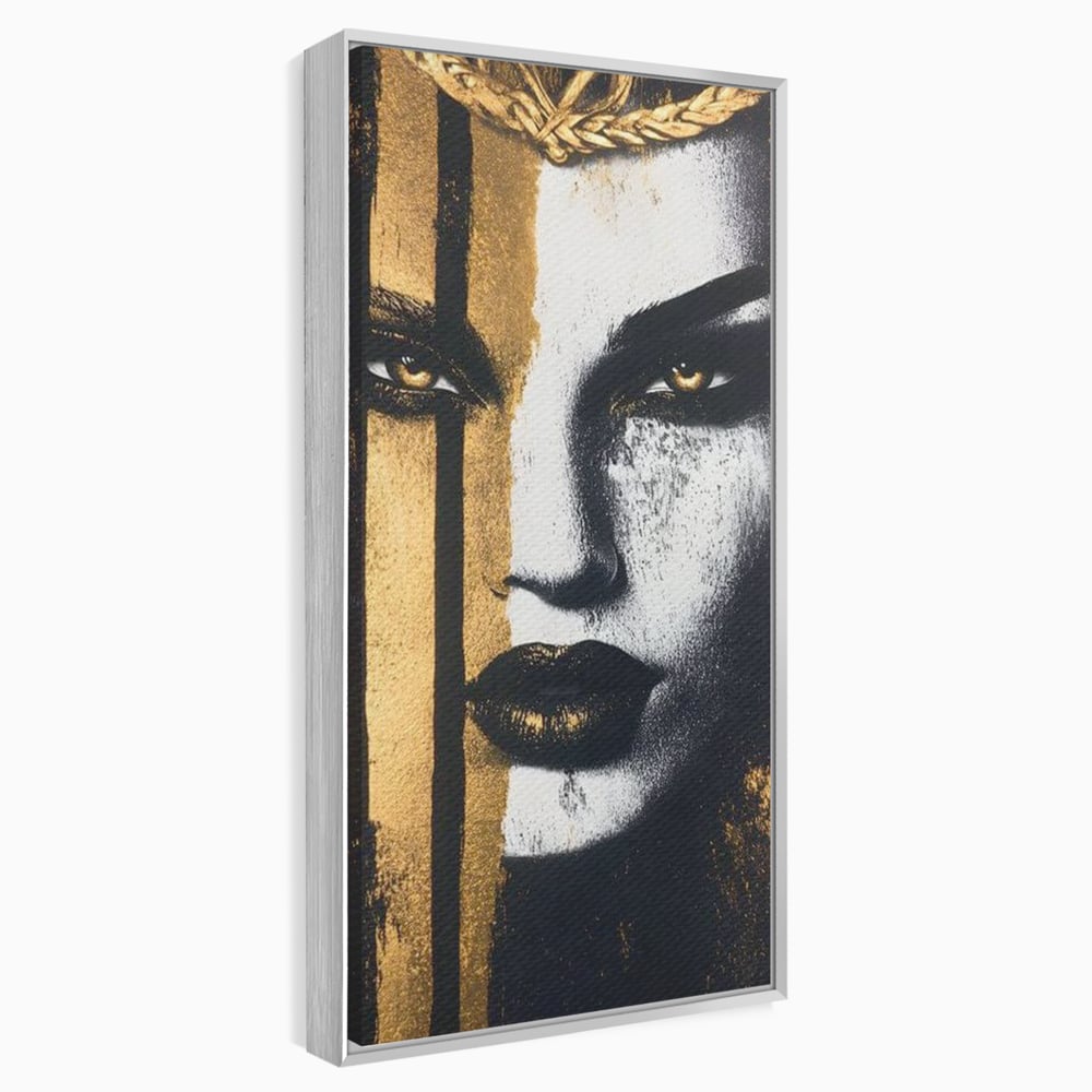 Tablou Canvas Premium, LuxCanva® G1147, Forta Unei Priviri, Privire, Intensa, Texturat, Arta, Mister, Fashion, Lux, Dramatism, Frumusete, Glamour, Metalic, Birou, Living
