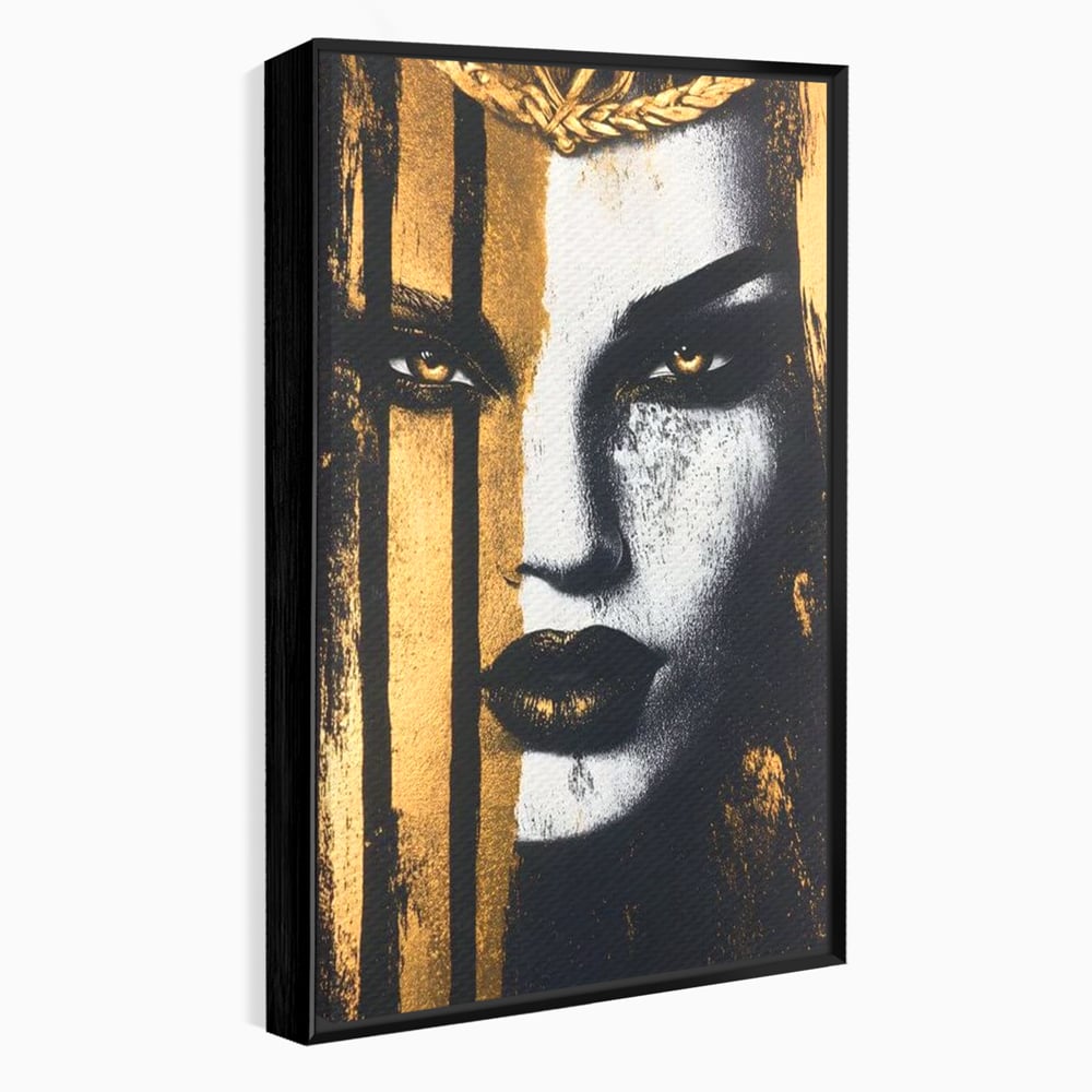 Tablou Canvas Premium, LuxCanva® G1147, Forta Unei Priviri, Privire, Intensa, Texturat, Arta, Mister, Fashion, Lux, Dramatism, Frumusete, Glamour, Metalic, Birou, Living