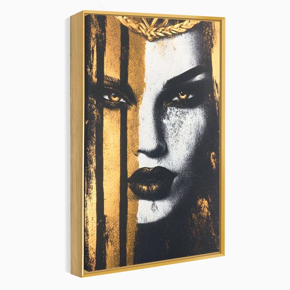 Tablou Canvas Premium, LuxCanva® G1147, Forta Unei Priviri, Privire, Intensa, Texturat, Arta, Mister, Fashion, Lux, Dramatism, Frumusete, Glamour, Metalic, Birou, Living