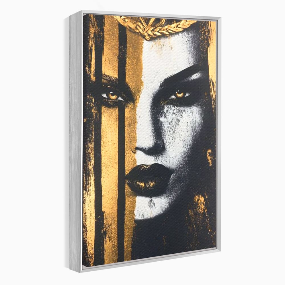 Tablou Canvas Premium, LuxCanva® G1147, Forta Unei Priviri, Privire, Intensa, Texturat, Arta, Mister, Fashion, Lux, Dramatism, Frumusete, Glamour, Metalic, Birou, Living