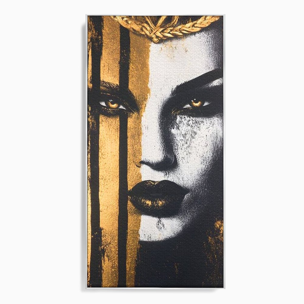 Tablou Canvas Premium, LuxCanva® G1147, Forta Unei Priviri, Privire, Intensa, Texturat, Arta, Mister, Fashion, Lux, Dramatism, Frumusete, Glamour, Metalic, Birou, Living