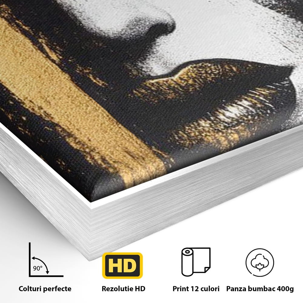 Tablou Canvas Premium, LuxCanva® G1148, Femeia din Umbre, Mister, Regina, Imperial, Coroana, Razboinica, Misticism, Expresivitate, Buze, Chip, Putere, Birou, Living, Dormitor