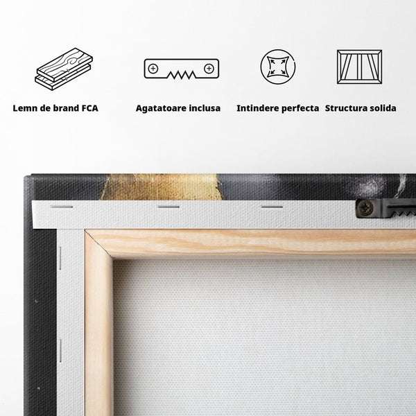 Tablou Canvas Premium, LuxCanva® G1149, Aurul din Intuneric, Queen, Eclipsa, Chip, Zeita, Magie, Vis, Ochi, Inchisi, Glamour, Sofisticat, Lux, Senzualitate, Negru, Birou, Living, Dormitor