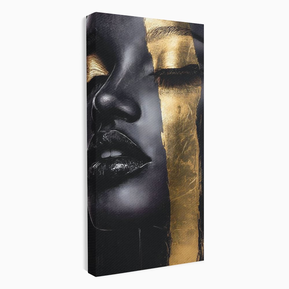 Tablou Canvas Premium, LuxCanva® G1149, Aurul din Intuneric, Queen, Eclipsa, Chip, Zeita, Magie, Vis, Ochi, Inchisi, Glamour, Sofisticat, Lux, Senzualitate, Negru, Birou, Living, Dormitor