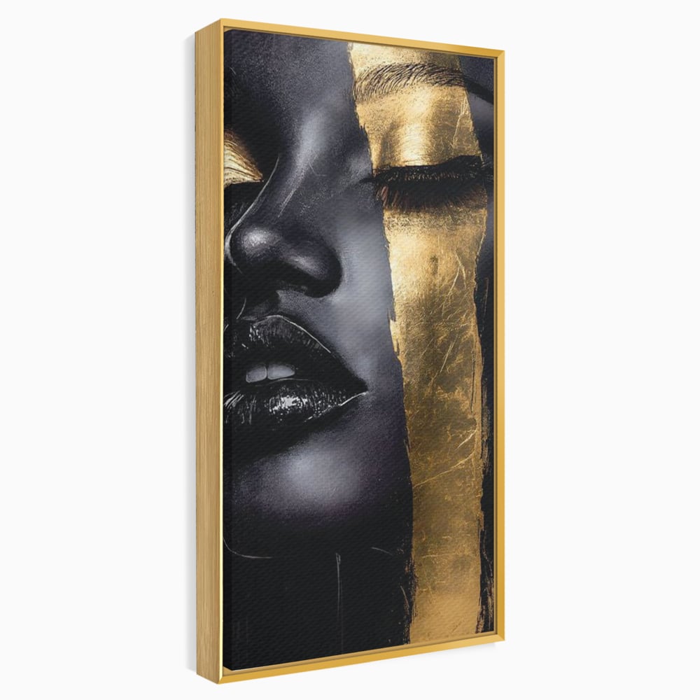 Tablou Canvas Premium, LuxCanva® G1149, Aurul din Intuneric, Queen, Eclipsa, Chip, Zeita, Magie, Vis, Ochi, Inchisi, Glamour, Sofisticat, Lux, Senzualitate, Negru, Birou, Living, Dormitor