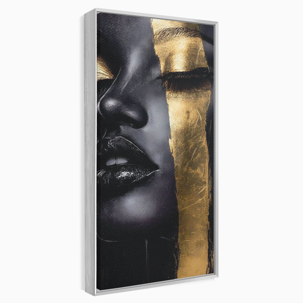 Tablou Canvas Premium, LuxCanva® G1149, Aurul din Intuneric, Queen, Eclipsa, Chip, Zeita, Magie, Vis, Ochi, Inchisi, Glamour, Sofisticat, Lux, Senzualitate, Negru, Birou, Living, Dormitor
