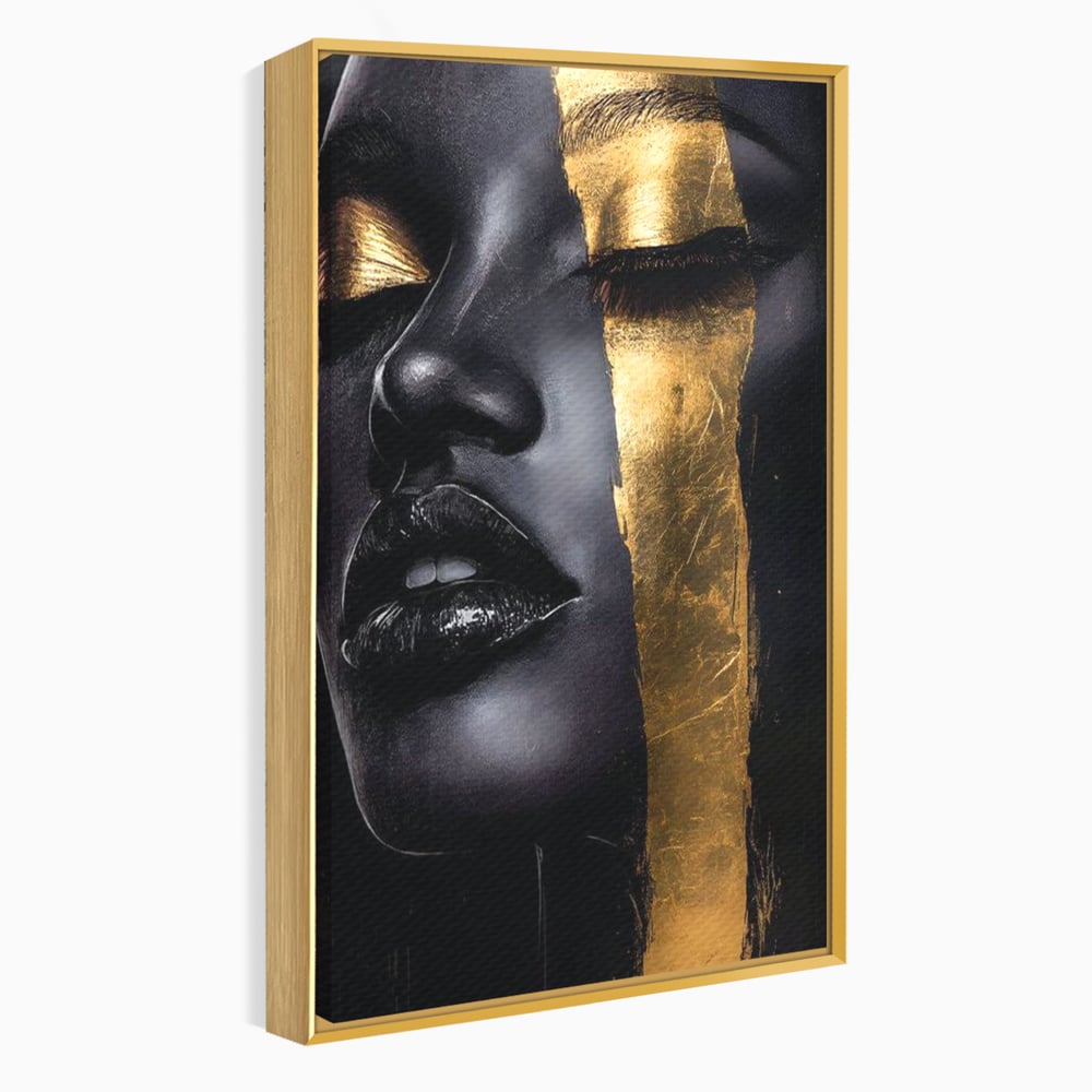 Tablou Canvas Premium, LuxCanva® G1149, Aurul din Intuneric, Queen, Eclipsa, Chip, Zeita, Magie, Vis, Ochi, Inchisi, Glamour, Sofisticat, Lux, Senzualitate, Negru, Birou, Living, Dormitor
