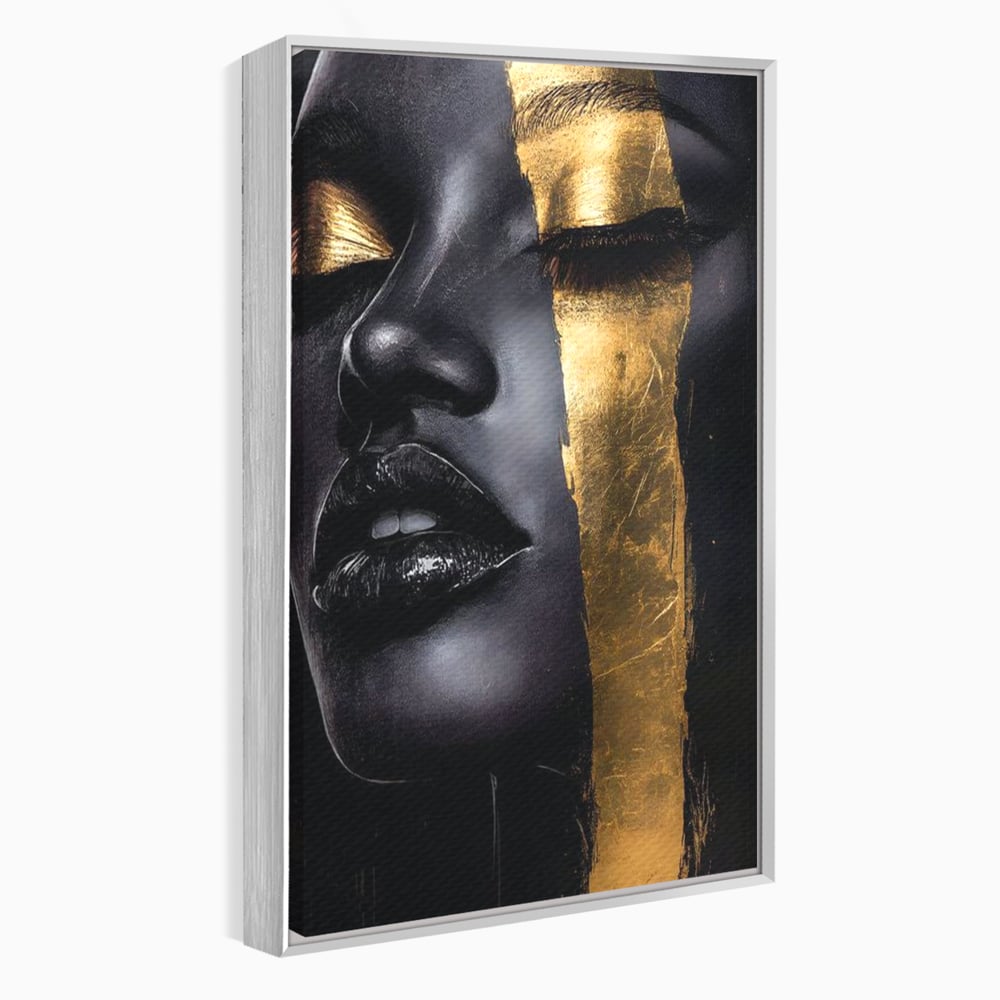 Tablou Canvas Premium, LuxCanva® G1149, Aurul din Intuneric, Queen, Eclipsa, Chip, Zeita, Magie, Vis, Ochi, Inchisi, Glamour, Sofisticat, Lux, Senzualitate, Negru, Birou, Living, Dormitor