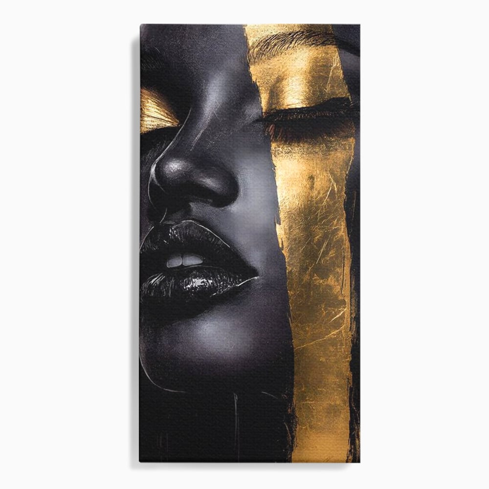 Tablou Canvas Premium, LuxCanva® G1149, Aurul din Intuneric, Queen, Eclipsa, Chip, Zeita, Magie, Vis, Ochi, Inchisi, Glamour, Sofisticat, Lux, Senzualitate, Negru, Birou, Living, Dormitor