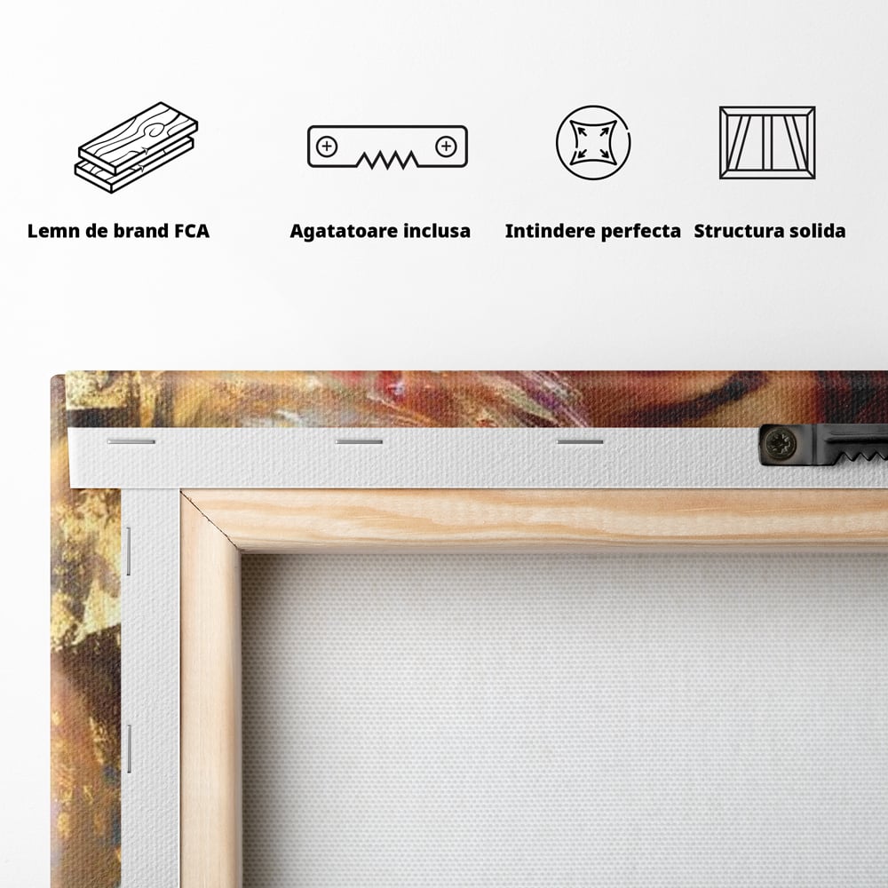 Tablou Canvas Premium, LuxCanva® G1155, In Bratele Soarelui, Visare, Fata, Zeita, Auriu, Gratie, Tacere, Stralucire, Freamat, Sclipiri, Rasarit, Mister, Rafinament, Birou, Living, Dormitor