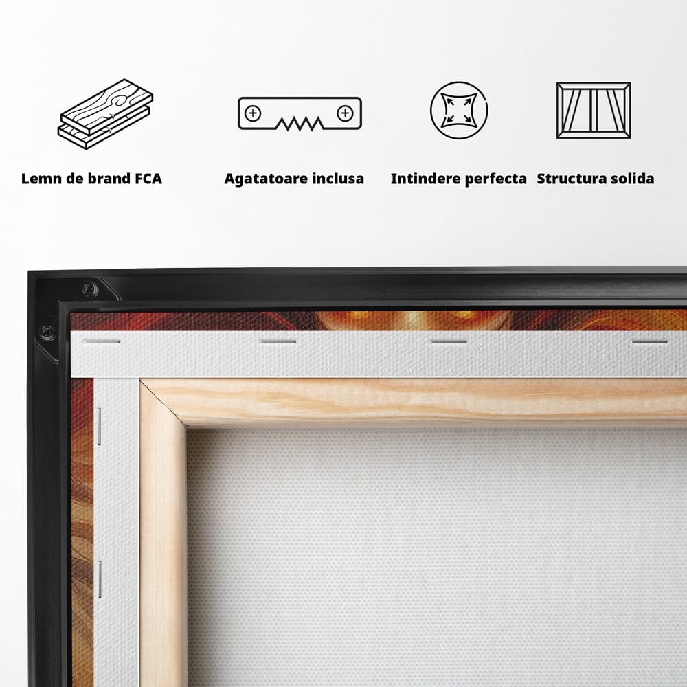 Leinwand Wandkunst Premium, LuxCanva® G1158, Göttin des Feuers, Flammen, Sonne, Chakren, Rot, Gold, Energie, Solar, Strahlen, Reinheit, Symbolik, Mystik, Aura, Meditation, Zen, Büro, Wohnen, Schlafzimmer