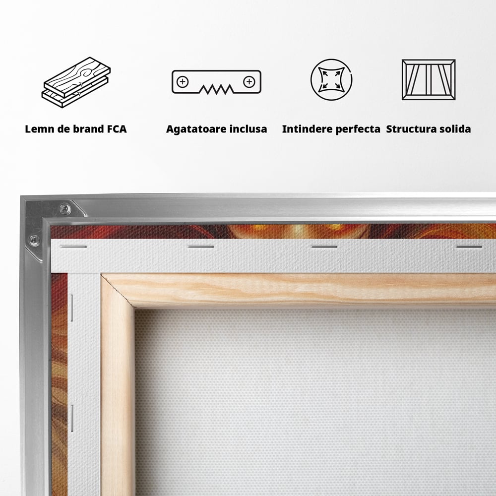 Leinwand Wandkunst Premium, LuxCanva® G1158, Göttin des Feuers, Flammen, Sonne, Chakren, Rot, Gold, Energie, Solar, Strahlen, Reinheit, Symbolik, Mystik, Aura, Meditation, Zen, Büro, Wohnen, Schlafzimmer