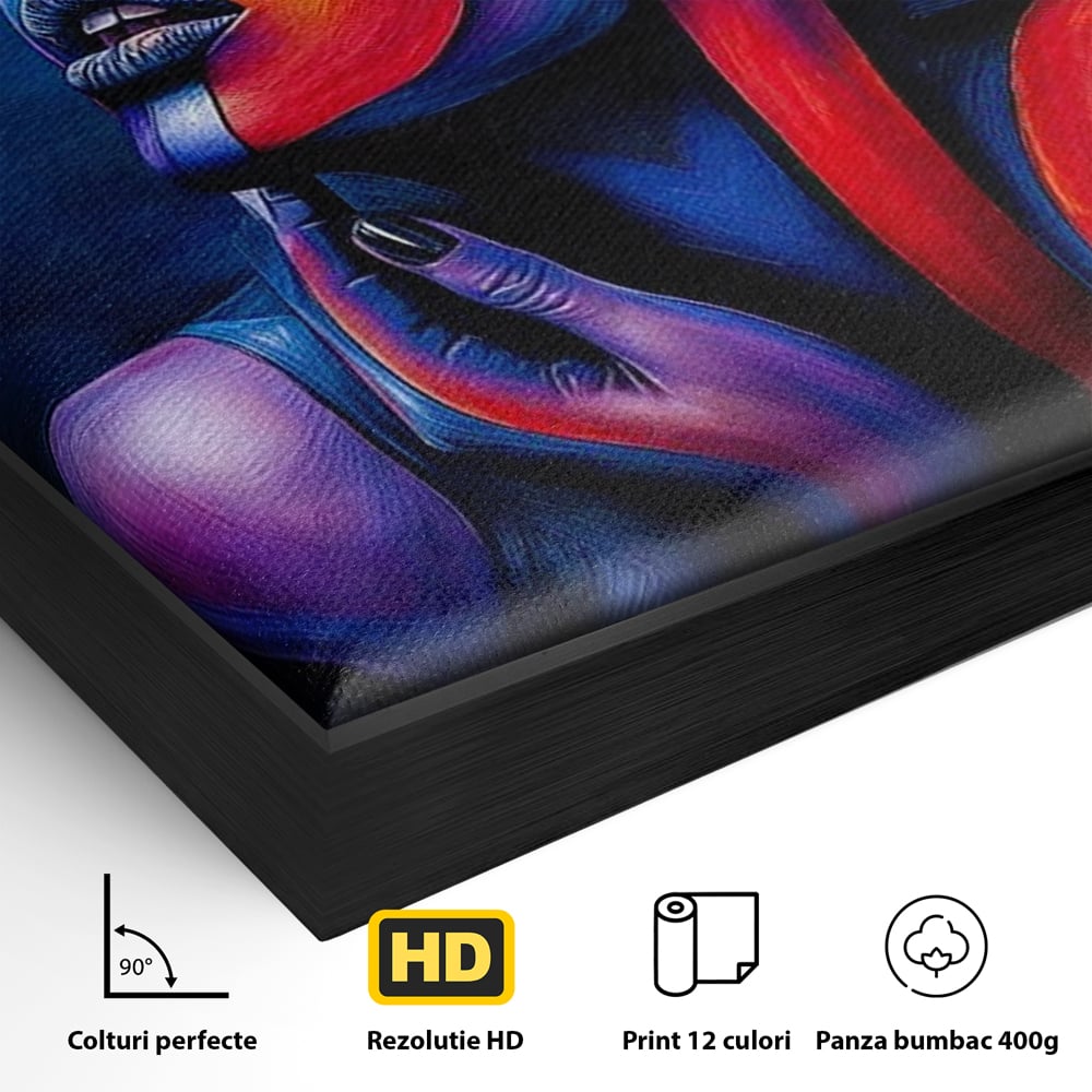 Tablou Canvas Premium, LuxCanva® G1165, O Clipa de Liniste, Tacere, Foc, Umbra, Stralucire, Interioara, Ea, Coloristica, Ganduri, Piele, Dor, Meditatie, Fotomodel, Birou, Living, Dormitor