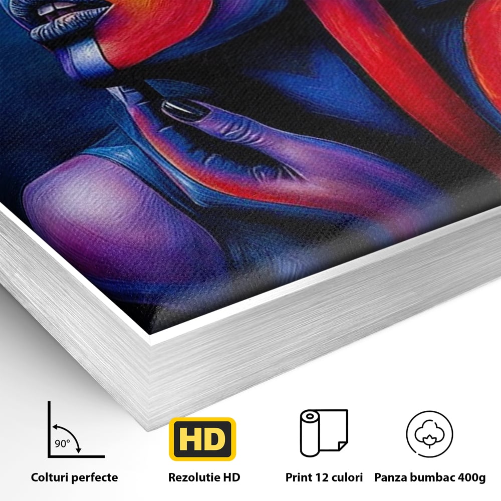 Tablou Canvas Premium, LuxCanva® G1165, O Clipa de Liniste, Tacere, Foc, Umbra, Stralucire, Interioara, Ea, Coloristica, Ganduri, Piele, Dor, Meditatie, Fotomodel, Birou, Living, Dormitor