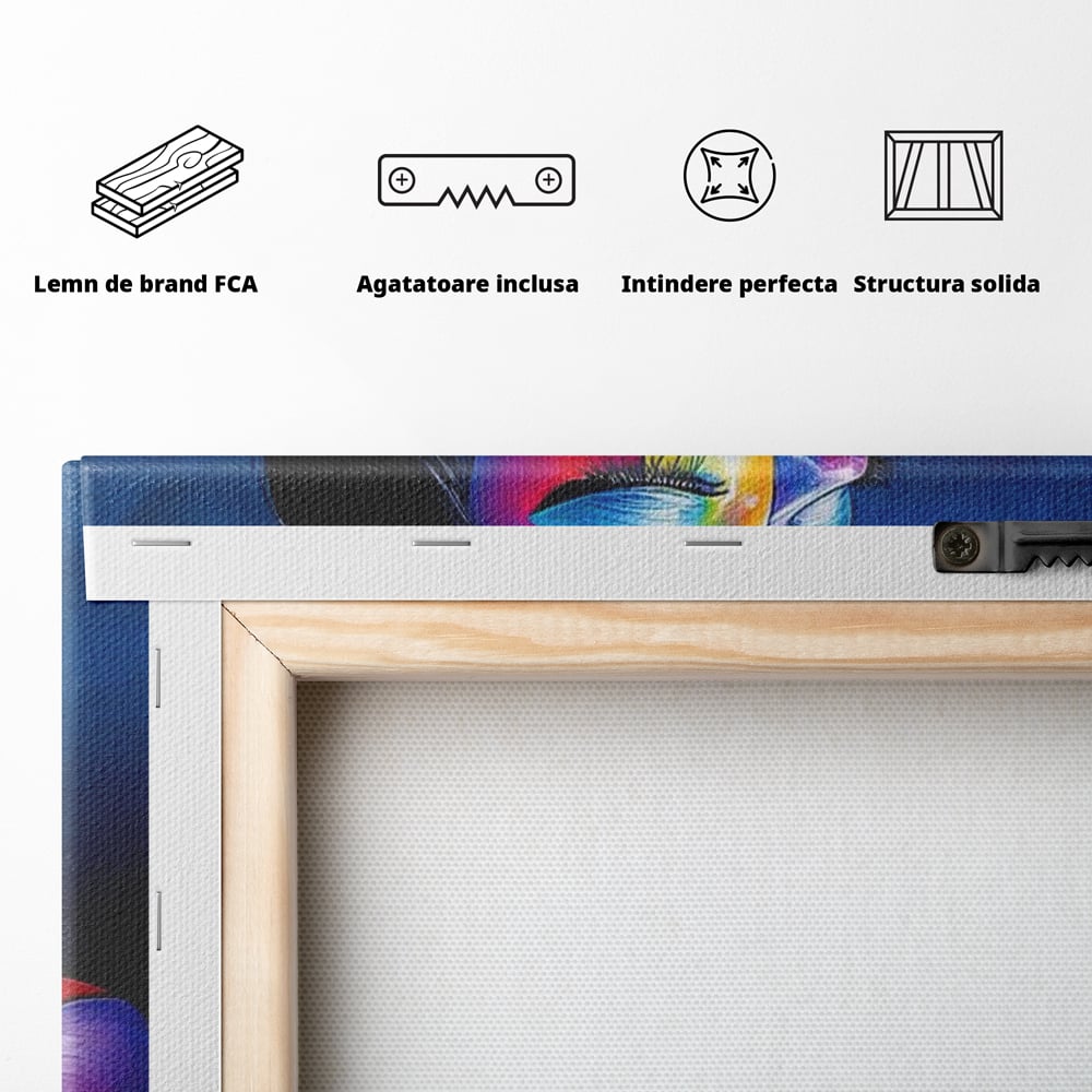 Tablou Canvas Premium, LuxCanva® G1165, O Clipa de Liniste, Tacere, Foc, Umbra, Stralucire, Interioara, Ea, Coloristica, Ganduri, Piele, Dor, Meditatie, Fotomodel, Birou, Living, Dormitor