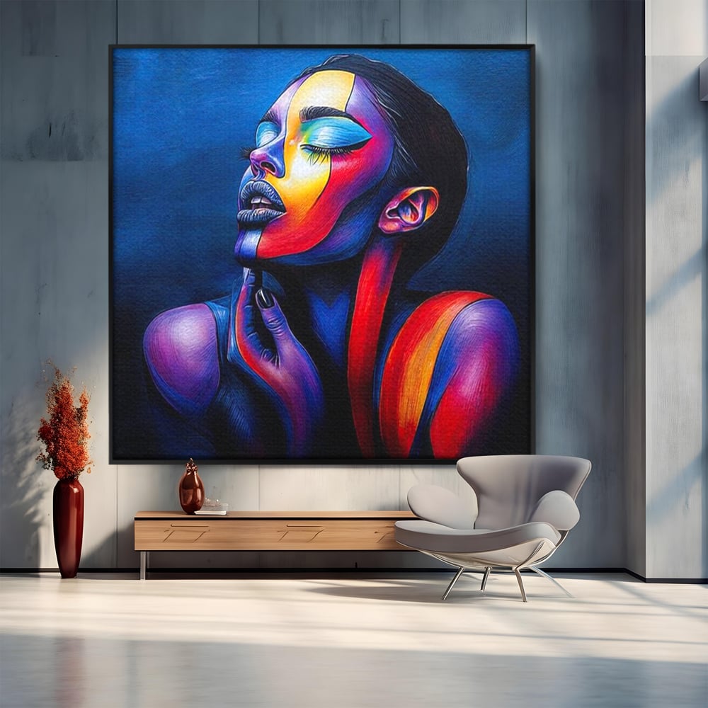 Tablou Canvas Premium, LuxCanva® G1165, O Clipa de Liniste, Tacere, Foc, Umbra, Stralucire, Interioara, Ea, Coloristica, Ganduri, Piele, Dor, Meditatie, Fotomodel, Birou, Living, Dormitor