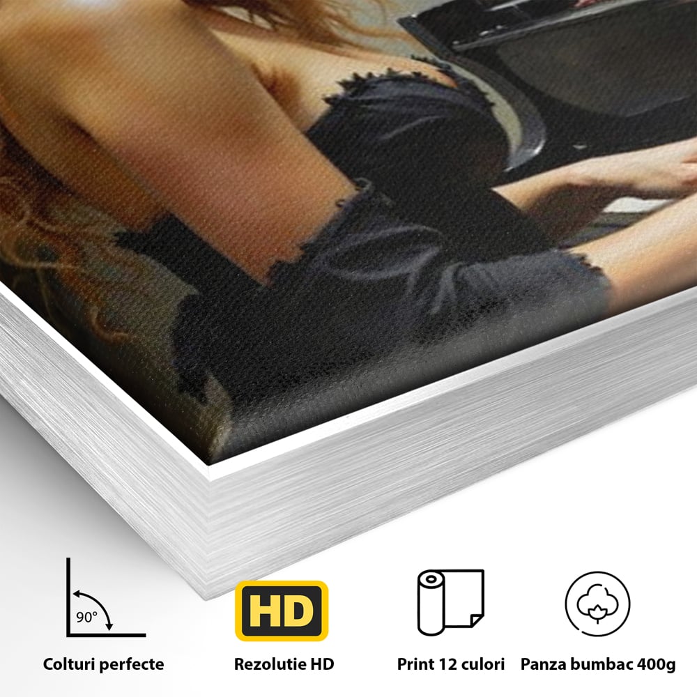 Tablou Canvas Premium, LuxCanva® G1169, Rapsodia Muzei, Simfonie, Melodie, Noapte, Fior, Acorduri, Pian, Domnisoara, Ecou, Armonii, Emotie, Eleganta, Melancolie, Par, Birou, Living, Dormitor