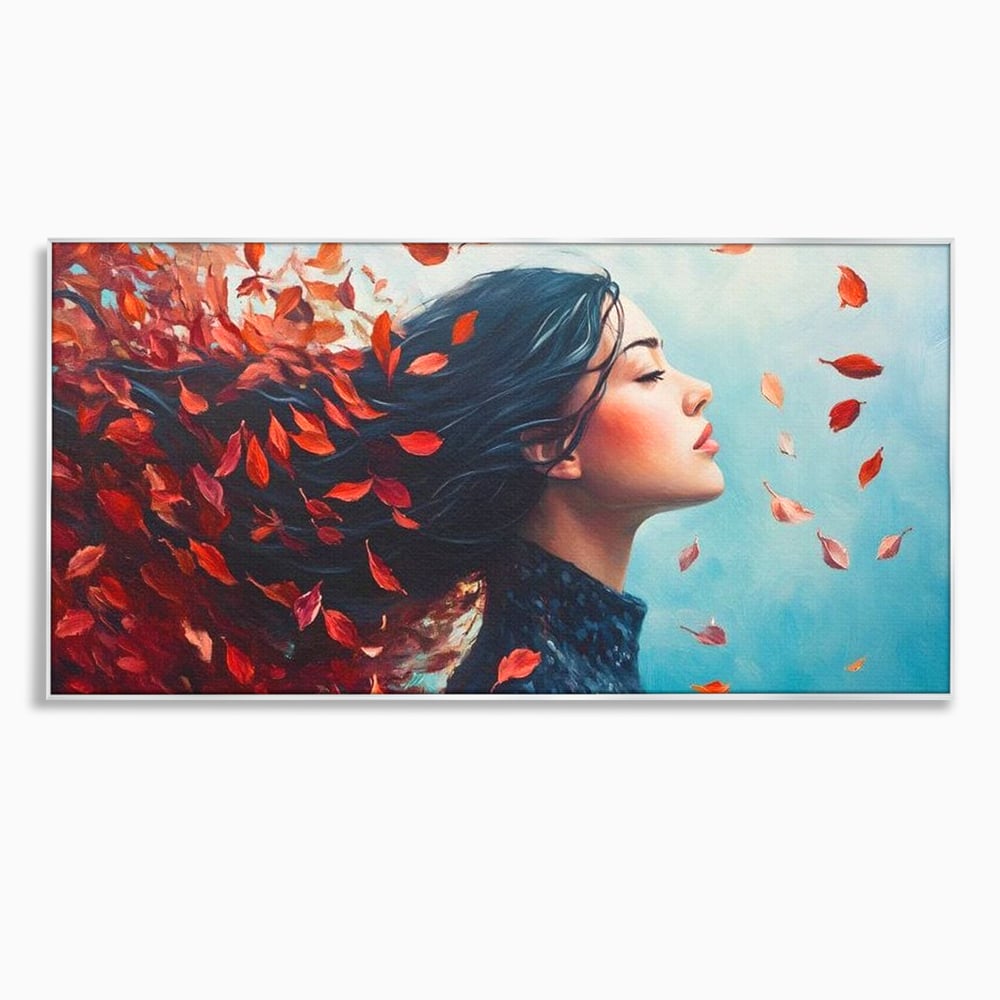 Tablou Canvas Premium, LuxCanva® G1171, Vantul Gandurilor, Ruginiu, Frunze, Clipa, Liniste, Respiratie, Toamna, Serenitate, Poetic, Vant, Introspectie, Zbor, Meditatie, Birou, Living, Dormitor