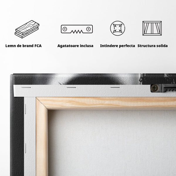 Tablou Canvas Premium, LuxCanva® G1172, Femeia din Abis, Aur, Umbra, Intunecat, Zeitate, Regina, Obscur, Alchimie, Suflet, Ochi, Masca, Tacere, Divinitate, Fashion, Arta, Birou, Living, Dormitor