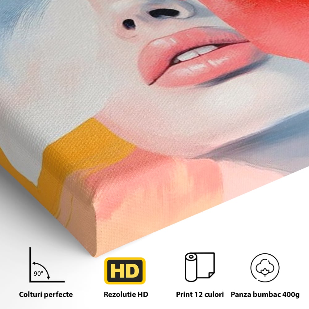 Tablou Canvas Premium, LuxCanva® G1174, Respiratia Naturii, Vis, Colorat, Flori, Petale, Vant, Primavara, Acuarela, Expresivitate, Armonie, Feminitate, Salon, Birou, Living, Dormitor