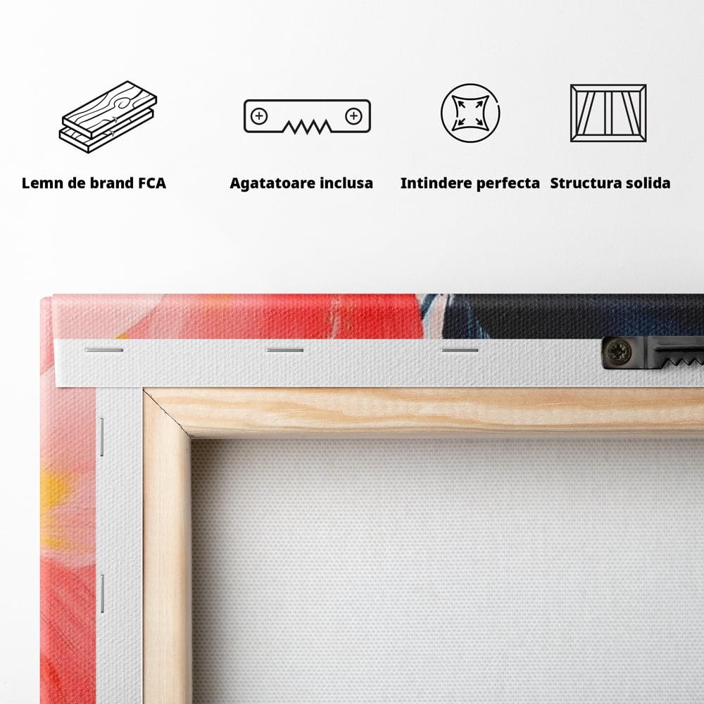 Tablou Canvas Premium, LuxCanva® G1174, Respiratia Naturii, Vis, Colorat, Flori, Petale, Vant, Primavara, Acuarela, Expresivitate, Armonie, Feminitate, Salon, Birou, Living, Dormitor