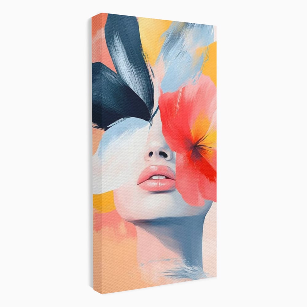 Tablou Canvas Premium, LuxCanva® G1174, Respiratia Naturii, Vis, Colorat, Flori, Petale, Vant, Primavara, Acuarela, Expresivitate, Armonie, Feminitate, Salon, Birou, Living, Dormitor