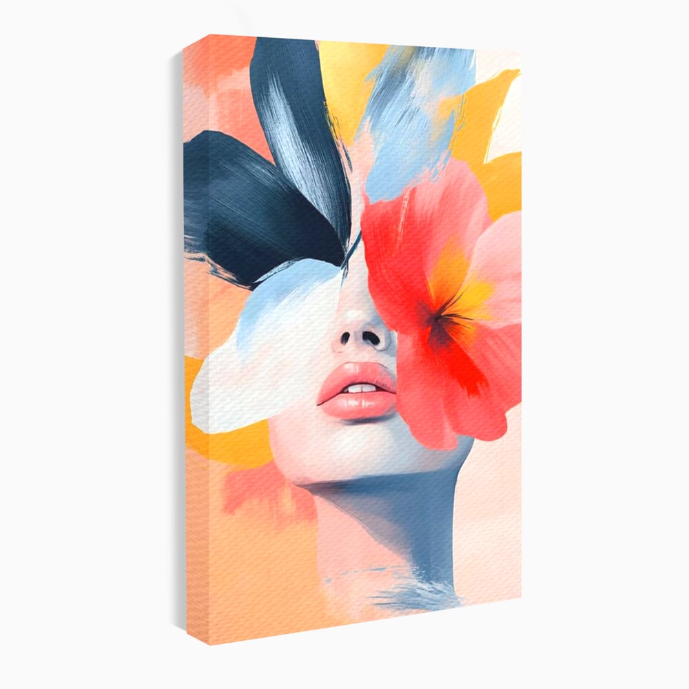 Tablou Canvas Premium, LuxCanva® G1174, Respiratia Naturii, Vis, Colorat, Flori, Petale, Vant, Primavara, Acuarela, Expresivitate, Armonie, Feminitate, Salon, Birou, Living, Dormitor