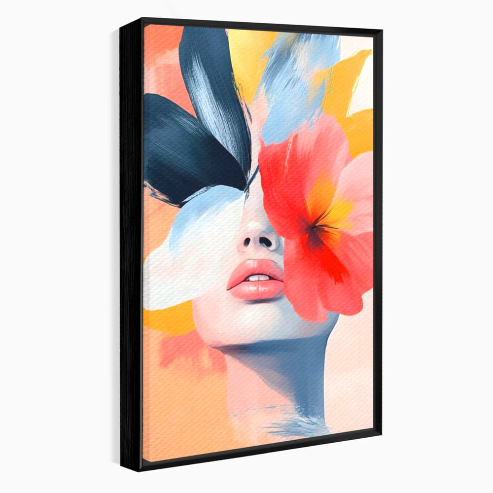 Tablou Canvas Premium, LuxCanva® G1174, Respiratia Naturii, Vis, Colorat, Flori, Petale, Vant, Primavara, Acuarela, Expresivitate, Armonie, Feminitate, Salon, Birou, Living, Dormitor