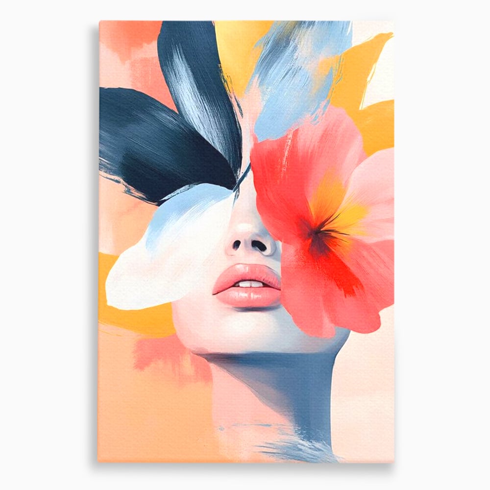 Tablou Canvas Premium, LuxCanva® G1174, Respiratia Naturii, Vis, Colorat, Flori, Petale, Vant, Primavara, Acuarela, Expresivitate, Armonie, Feminitate, Salon, Birou, Living, Dormitor