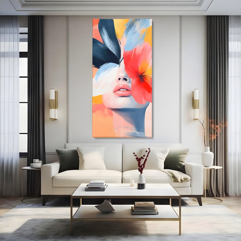 Tablou Canvas Premium, LuxCanva® G1174, Respiratia Naturii, Vis, Colorat, Flori, Petale, Vant, Primavara, Acuarela, Expresivitate, Armonie, Feminitate, Salon, Birou, Living, Dormitor