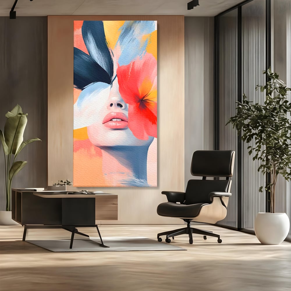Tablou Canvas Premium, LuxCanva® G1174, Respiratia Naturii, Vis, Colorat, Flori, Petale, Vant, Primavara, Acuarela, Expresivitate, Armonie, Feminitate, Salon, Birou, Living, Dormitor