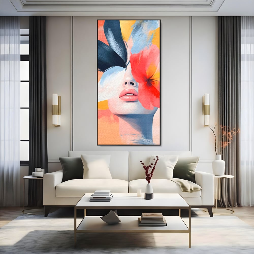 Tablou Canvas Premium, LuxCanva® G1174, Respiratia Naturii, Vis, Colorat, Flori, Petale, Vant, Primavara, Acuarela, Expresivitate, Armonie, Feminitate, Salon, Birou, Living, Dormitor