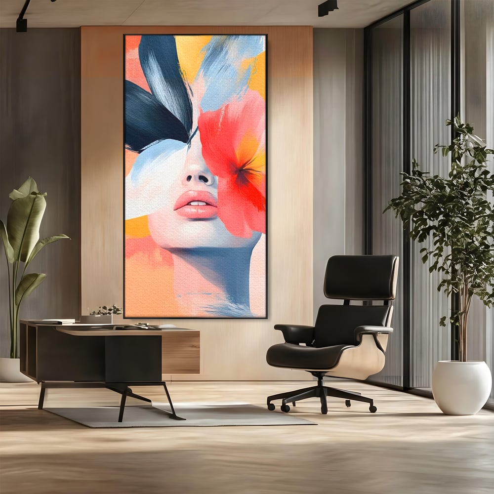Tablou Canvas Premium, LuxCanva® G1174, Respiratia Naturii, Vis, Colorat, Flori, Petale, Vant, Primavara, Acuarela, Expresivitate, Armonie, Feminitate, Salon, Birou, Living, Dormitor