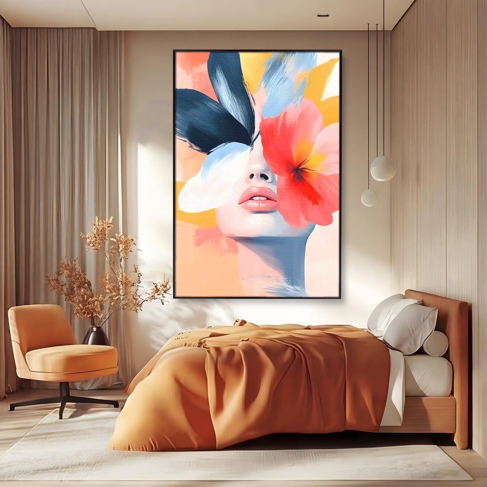 Tablou Canvas Premium, LuxCanva® G1174, Respiratia Naturii, Vis, Colorat, Flori, Petale, Vant, Primavara, Acuarela, Expresivitate, Armonie, Feminitate, Salon, Birou, Living, Dormitor