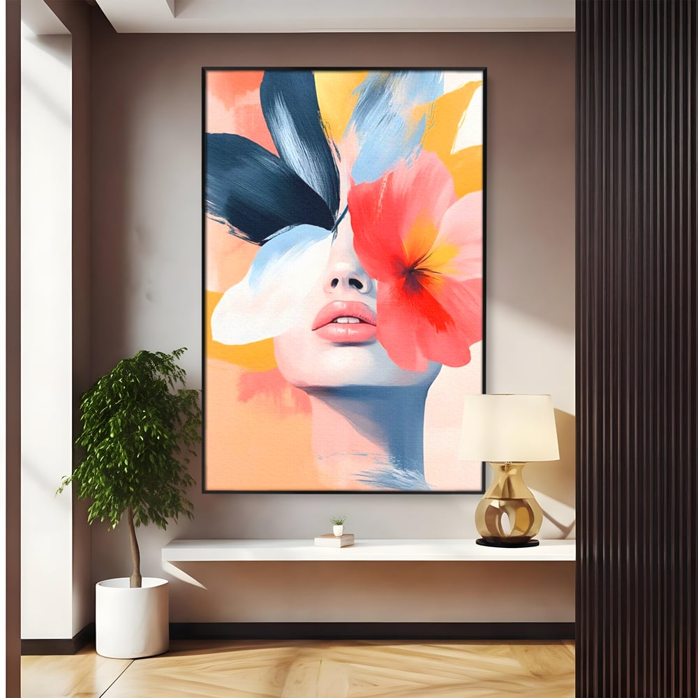 Tablou Canvas Premium, LuxCanva® G1174, Respiratia Naturii, Vis, Colorat, Flori, Petale, Vant, Primavara, Acuarela, Expresivitate, Armonie, Feminitate, Salon, Birou, Living, Dormitor