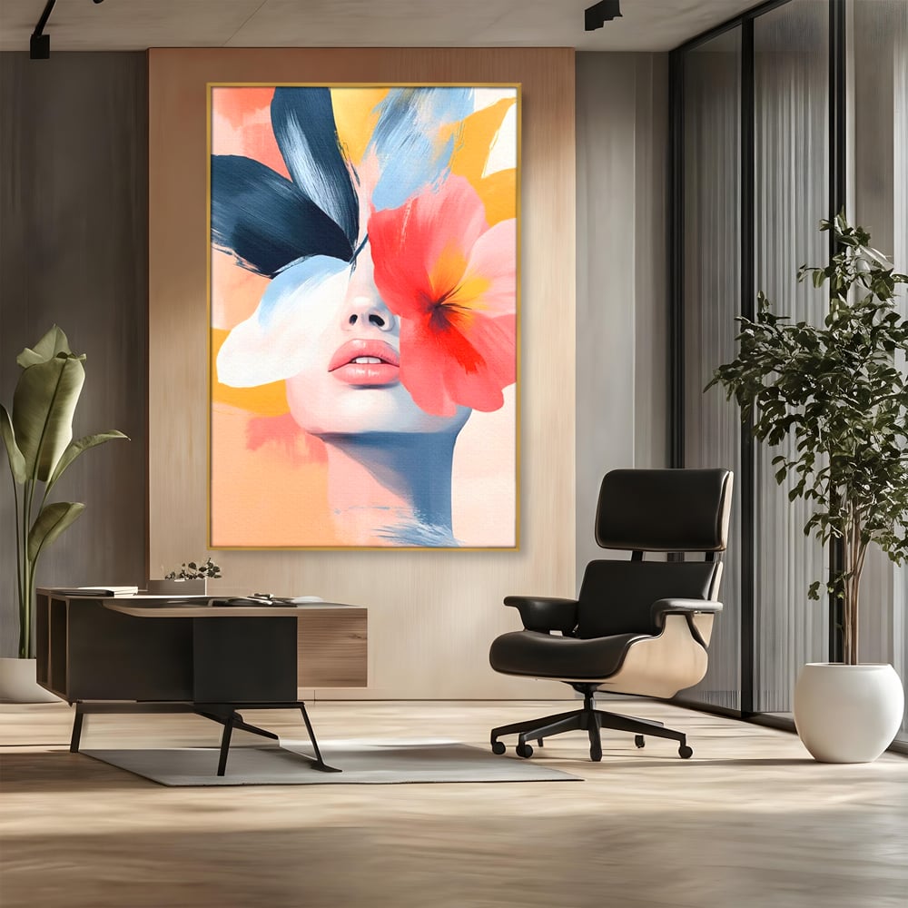 Tablou Canvas Premium, LuxCanva® G1174, Respiratia Naturii, Vis, Colorat, Flori, Petale, Vant, Primavara, Acuarela, Expresivitate, Armonie, Feminitate, Salon, Birou, Living, Dormitor