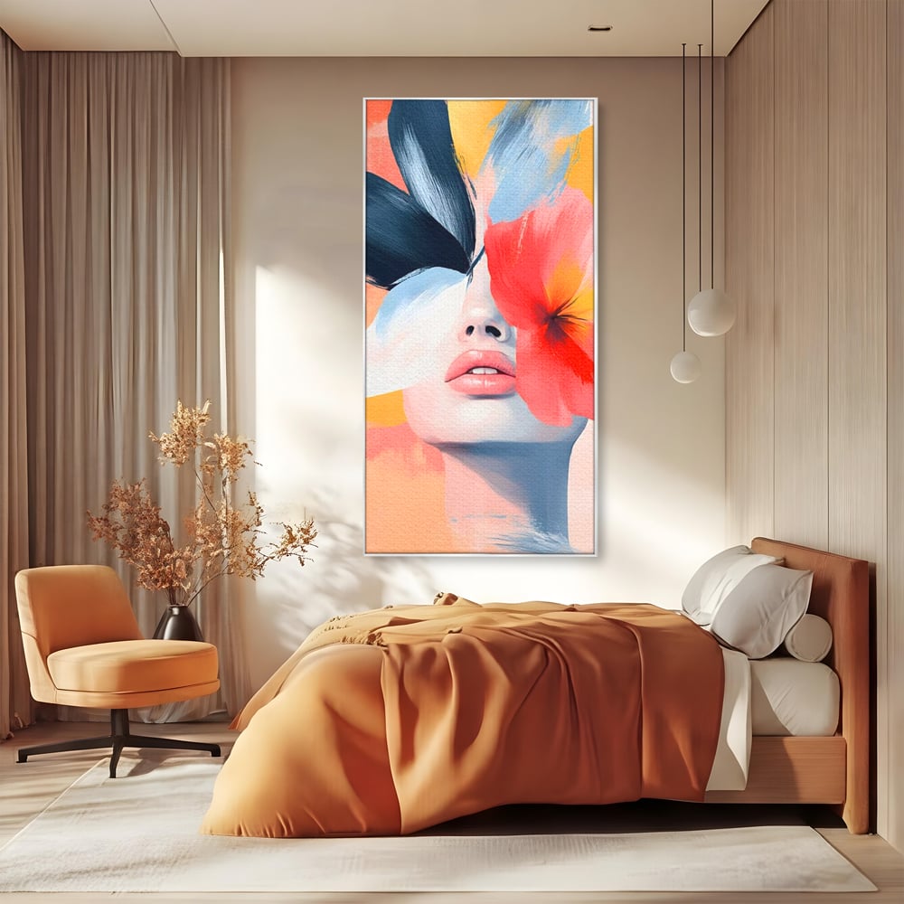 Tablou Canvas Premium, LuxCanva® G1174, Respiratia Naturii, Vis, Colorat, Flori, Petale, Vant, Primavara, Acuarela, Expresivitate, Armonie, Feminitate, Salon, Birou, Living, Dormitor