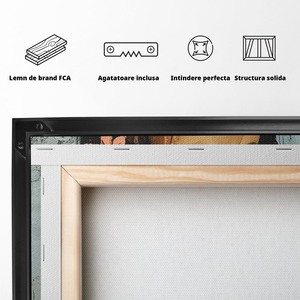 Tablou Canvas Premium, LuxCanva® G1176, Petale in Parul Noptii, Printesa, Amurg, Oriental, Privire, Rafinament, Texturat, Mister, Roz, Gri, Senzualitate, Umbra, Birou, Living, Dormitor