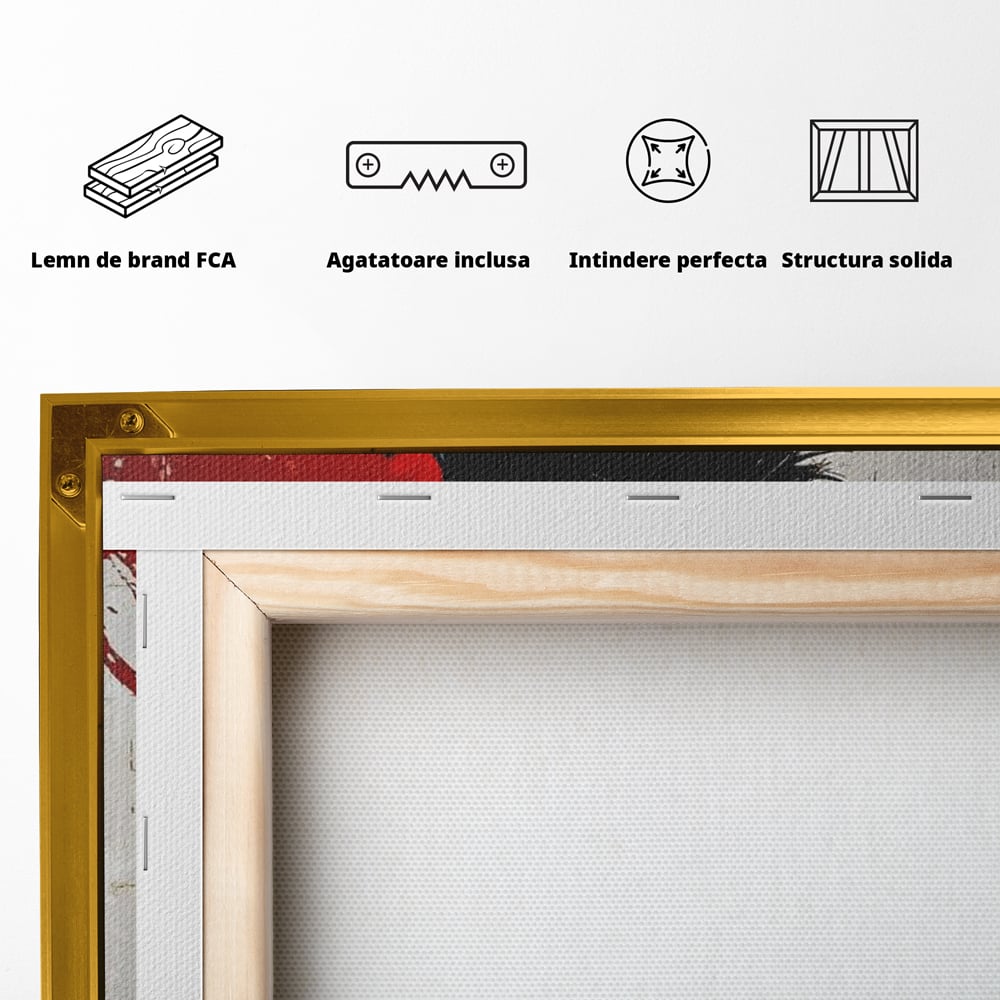 Tablou Canvas Premium, LuxCanva® G1179, Razboinica Glam,  Queen, Punk, Eleganta, Stil, Vestimentatie, Cartier, Club, Show, Muzica, Adrenalina, Umbre, Buze, Birou, Living, Dormitor