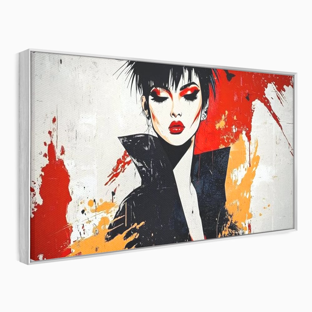 Tablou Canvas Premium, LuxCanva® G1179, Razboinica Glam,  Queen, Punk, Eleganta, Stil, Vestimentatie, Cartier, Club, Show, Muzica, Adrenalina, Umbre, Buze, Birou, Living, Dormitor