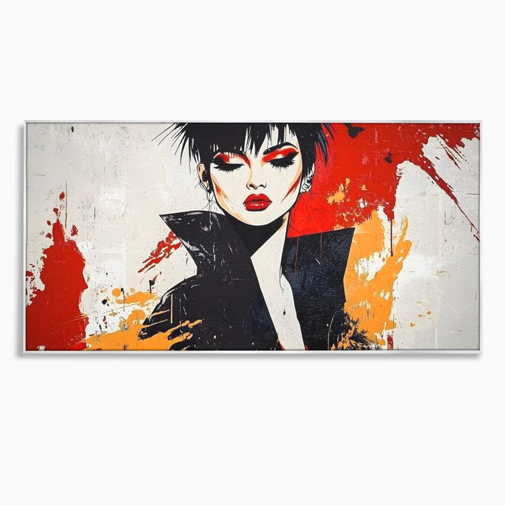 Tablou Canvas Premium, LuxCanva® G1179, Razboinica Glam,  Queen, Punk, Eleganta, Stil, Vestimentatie, Cartier, Club, Show, Muzica, Adrenalina, Umbre, Buze, Birou, Living, Dormitor