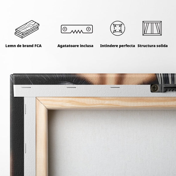 Tablou Canvas Premium, LuxCanva® G1184, Linistea Reginei, Imperial, Tacere, Aur, Meditatie, Regat, Coroana, Sclipire, Buze, Mister, Estetica, Opulenta, Lux, Birou, Living, Dormitor