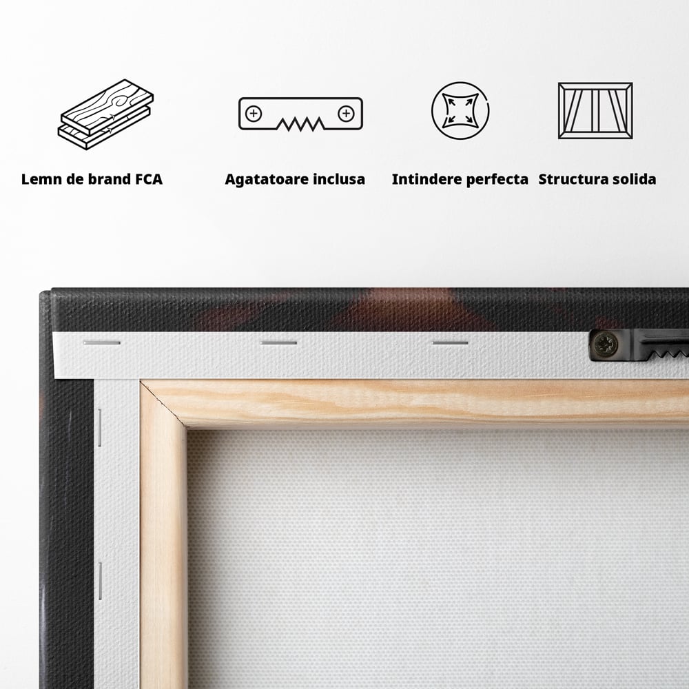 Tablou Canvas Premium, LuxCanva® G1185, Privirea care Topeste, Foc, Privire, Hipnotic, Salbatica, Patrunzatoare, Periculos, Luciu, Dark, Glam, Senzual, Privire, Birou, Living, Dormitor