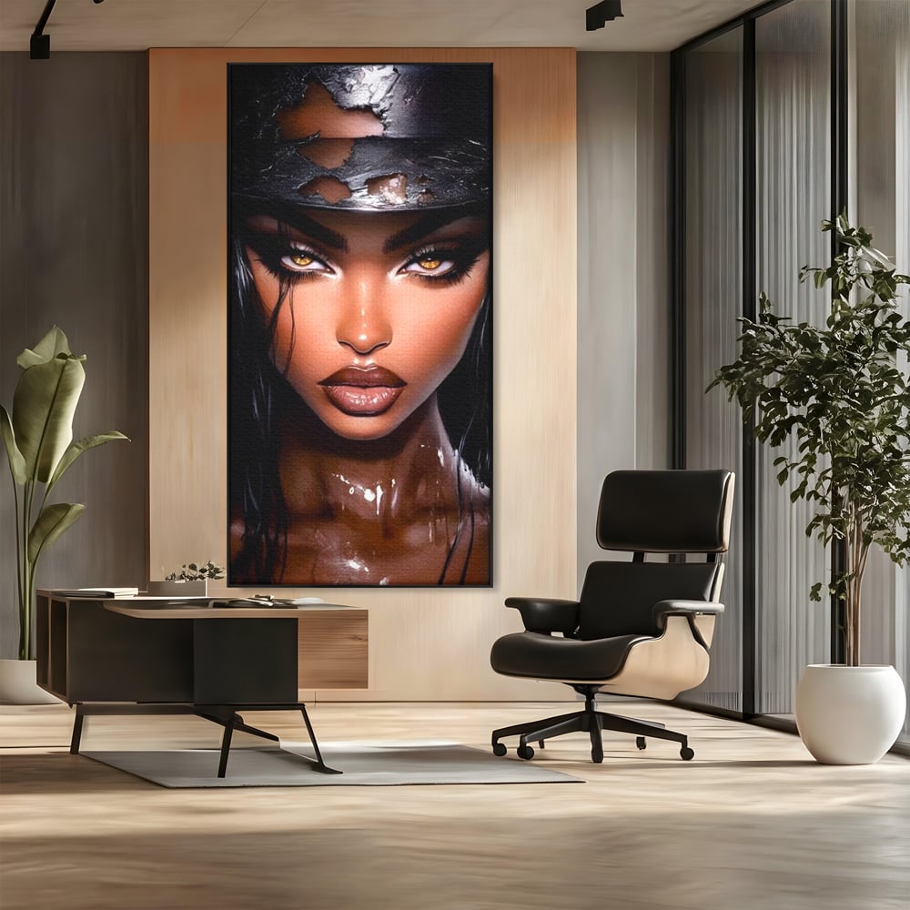 Tablou Canvas Premium, LuxCanva® G1185, Privirea care Topeste, Foc, Privire, Hipnotic, Salbatica, Patrunzatoare, Periculos, Luciu, Dark, Glam, Senzual, Privire, Birou, Living, Dormitor