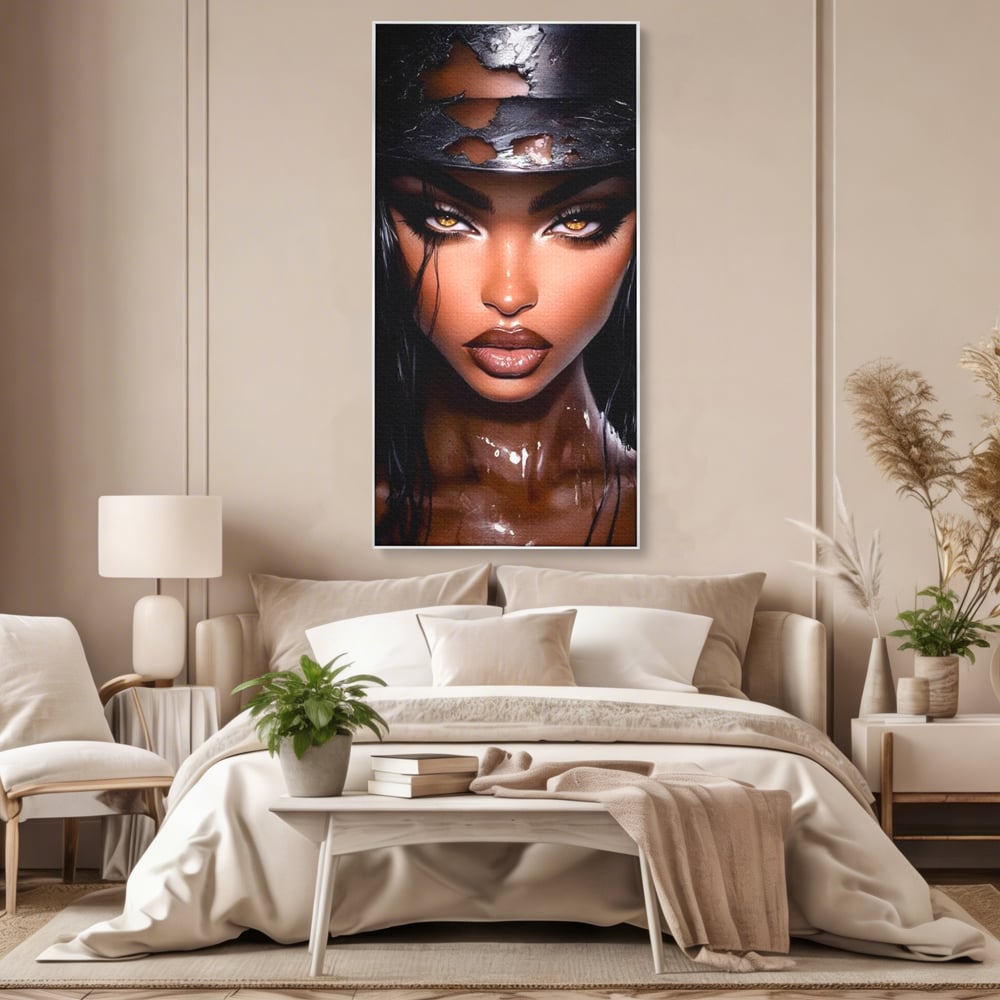 Tablou Canvas Premium, LuxCanva® G1185, Privirea care Topeste, Foc, Privire, Hipnotic, Salbatica, Patrunzatoare, Periculos, Luciu, Dark, Glam, Senzual, Privire, Birou, Living, Dormitor
