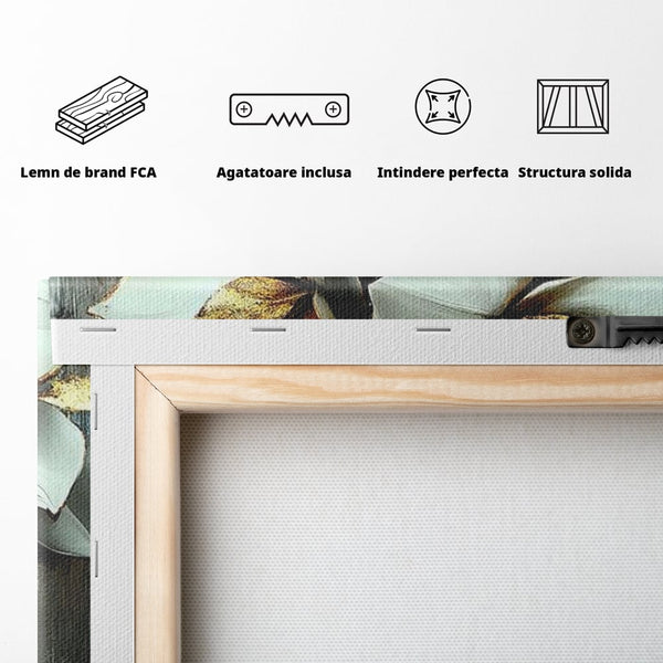 Tablou Canvas Premium, LuxCanva® G1186, Sub Corola Visului, Auriu, Rosu, Feminitate, Gratie, Mister, Floral, Senzualitate, Exotic, Petale, Oniric, Renastere, Vis, Birou, Living, Dormitor
