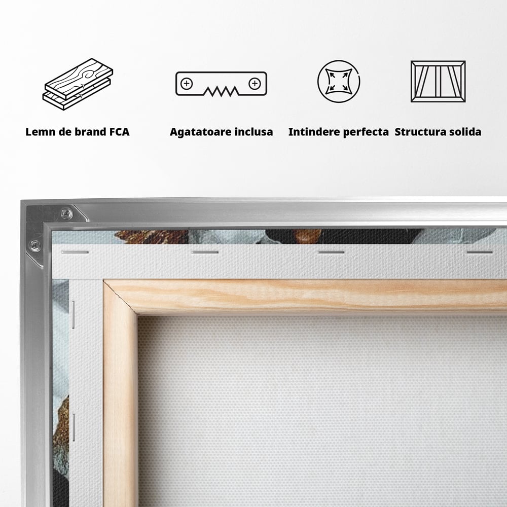 Tablou Canvas Premium, LuxCanva® G1189, Imparateasa Tacuta, Petale, Aur, Ochelari, Piele, Feminitate, Puternica, Lux, Silueta, Tacere, Liniste, Glamour, Artistic, Birou, Living, Dormitor