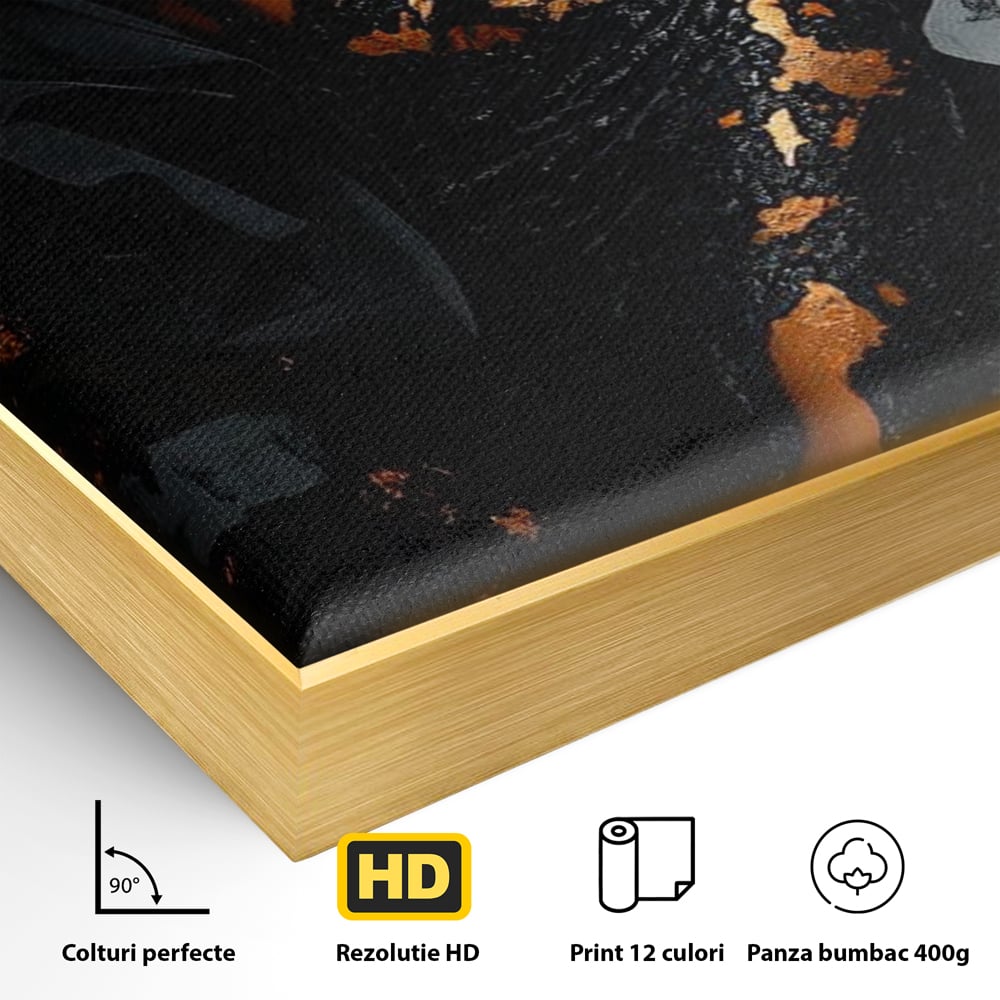 Tablou Canvas Premium, LuxCanva® G1196, Regina Couture, Eleganta, Flacara, Negru, Rochie, Noapte, Dans, Catifea, Incandescenta, Mitologie, Abis, Gratie, Vogue, Birou, Living, Dormitor