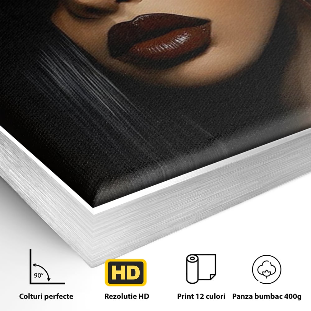 Tablou Canvas Premium, LuxCanva® G1197, Femeia Fatala, Glamour, Intunecat, Mister, Vizual, Seductie, Feminitate, Umbre, Teatral, Forta, Rafinament, Film, Aura, Birou, Living, Dormitor