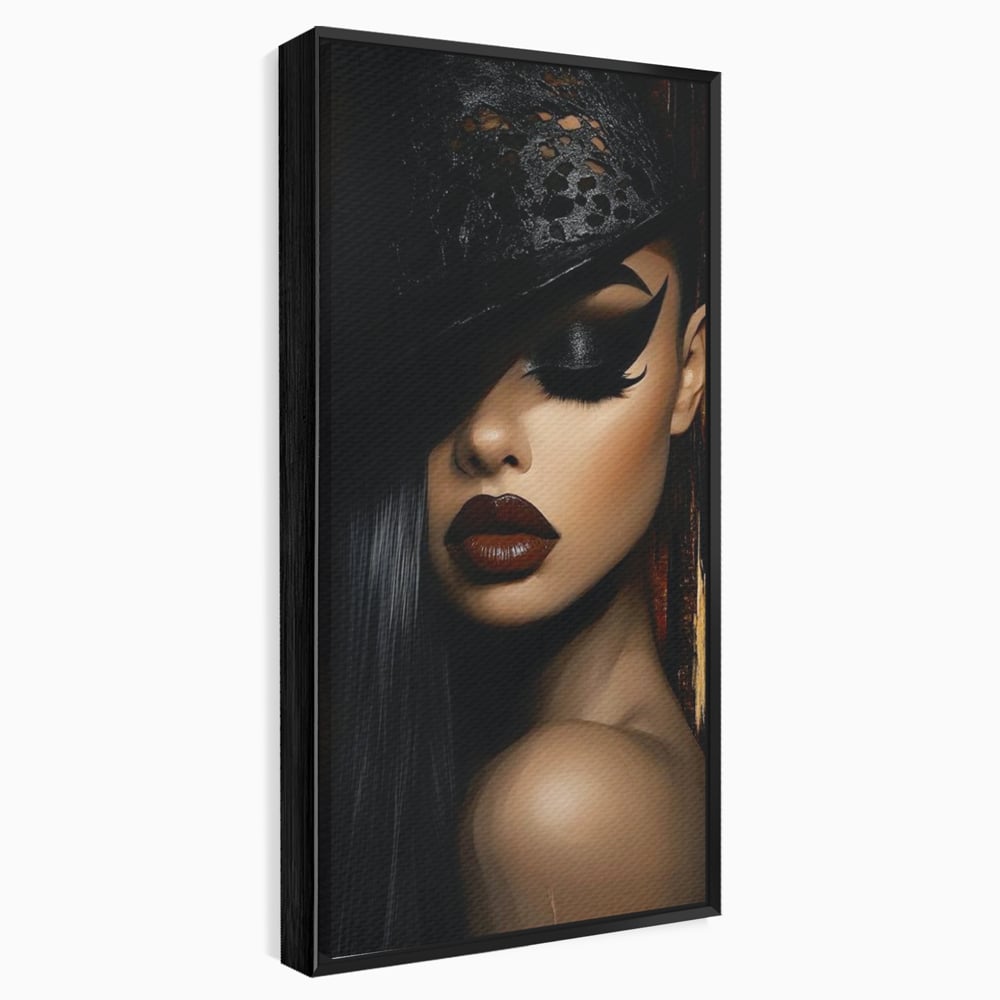 Tablou Canvas Premium, LuxCanva® G1197, Femeia Fatala, Glamour, Intunecat, Mister, Vizual, Seductie, Feminitate, Umbre, Teatral, Forta, Rafinament, Film, Aura, Birou, Living, Dormitor